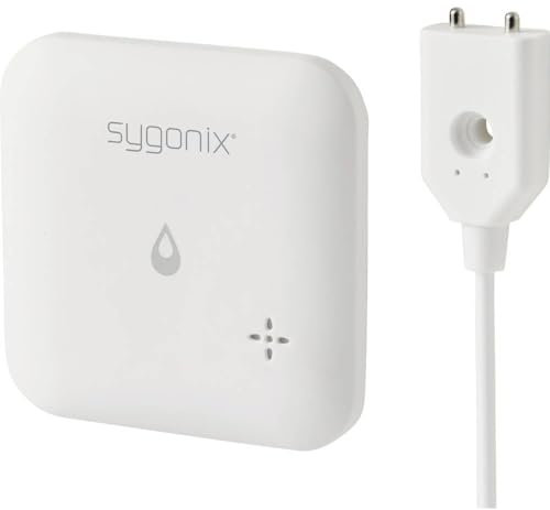 Sygonix SY-6735646 Wassermelder mit App-Steuerung, mit internem Sensor, mit externem Sensor batteriebetrieben