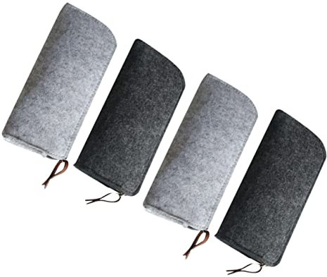 OSALADI 4 Stück Teiliges Filz Stiftetui und Dunkelgrau Multifunktionale Kosmetiktasche Schminktasche und Stiftebox für Schule für Schreibwaren und Make Up Utensilien