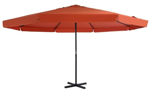 Sonnenschirm Aluminium-Mast 500x300 cm Terrakotta-Rot, Kurbelmechanismus für Garten & Terrasse, robuster UV-Sonnenschutz Außenbereich, langlebiger Schattenstoff, rechteckig