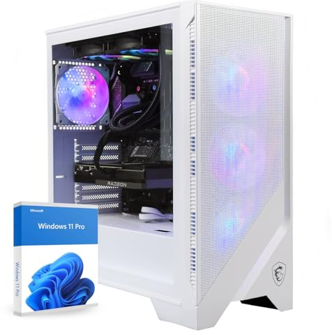 dcl24 AMD Computer Ryzen 7 5700X, AMD Radeon RX9070 16GB - 1000GB SSD, 16GB DDR4, Gaming PC mit 8x4.6 GHz, PC für Gamer mit WLAN, Computer Rechner mit Windows 11 Pro [20767]