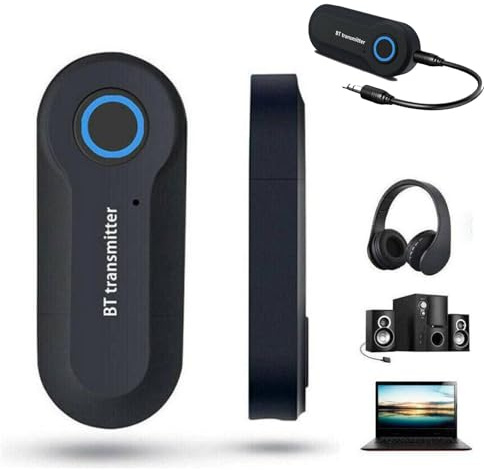 Wireless Bluetooth Transmitter, 3.5mm Portable Stereo Audio Adapter for TV/Projector / MP3 / MP4 / PC, High-Fidelity USB Transmitter, Plug and Play