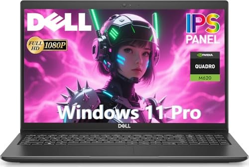 Dell Precision 3520 Ordenador portátil con NVIDIA Quadro M620, 15,6 pulgadas FHD (1920 x 1080), Intel Core i7-6820HQ, 8 GB de RAM, 256 GB SSD, teclado QWERTY japonés, Windows 11 Pro (recondicionado)