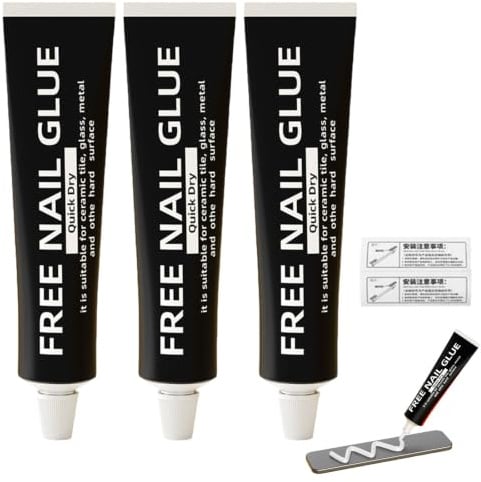 No Mas Clavos Extrafuerte Pared,Adhesivo de Montaje Fuerte Fácilmente,Pegamento Fuerte de Agarre Inmediato,Nail-Free Glue Adhesive Sealant,Super Glue All Purpose Adhesive (3pc)