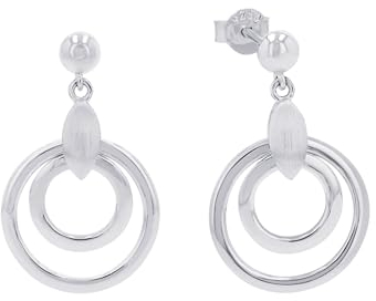 Amor Ohrhänger 925 Sterling Silber Damen Ohrschmuck, 2,7 cm, Silber, Kommt in Schmuck Geschenk Box, 2017165