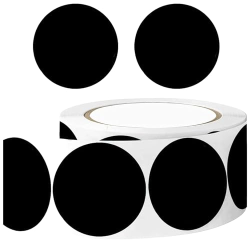 Wootile 300 Blank Spice Jars Labels - 1.5 Round Chalkboard Kitchen Pantry Labels for Canning, Mason or Spice Jar - Waterproof & Repeatable