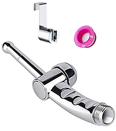 Bidet-Sprühkopf mit Haken, Bidet Shower Douche Badezimmer Handheld Aluminium Dusch Doppelpunkt Bewässerungssystem Reiniger mit Wassertank Haken für Männer und Frauen