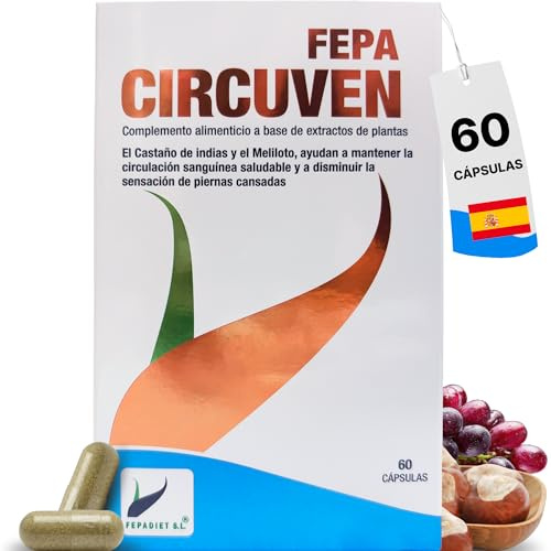 FEPA CIRCUVEN – 60 Capsule con Estratti di Ippocastano, Meliloto e Pungitopo – Integratore Alimentare per la Circolazione e il Benessere delle Gambe – Fepadiet