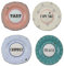 YVONNE ELLEN Pretty Pastel Animal Cake Plates, Set Of 4 (Cheeky Cake Plates, Set Of 4)