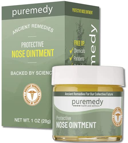 Puremedy - Protective Nose Ointment - All-Natural Nasal Skin Salve for Nose, Helps Soothe and Relieve Symptoms of Dry, Cracked, and Sore Nostrils, Creates Protective Barrier, 1 oz