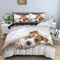 Bettwäsche 135x200 Weißer Jack-Russell-Terrier Bettbezug mit Reißverschluss, Microfaser Modern Wendebettwäsche +2 Kissenbezug 80x80 cm, Für Kinder und Teenager