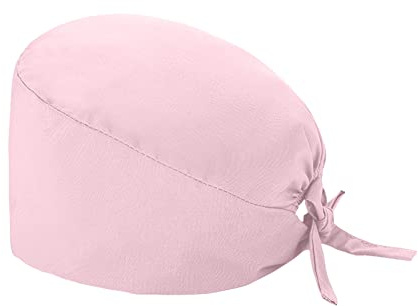 OP Haube Baumwolle Chirurgische Hut Verstellbar Kochmütze Kopfhauben Peeling Kappe für Arzt Krankenschwester Zahnarzt Chemo Bandana Damen Herren Kopfbedeckung (Rosa)