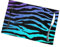 Purple Blue Green Camouflage Zebra Stripes Heat-Insulated and Oil-Proof Plate Mats Set of 6, Washable Plate Mats Set