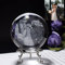 xingfa Glas-Fotokugel Personalisierte Kristallkugel Lase Gravur Kundenspezifischer Globus Wohnkultur Zubehör Baby Foto Glaskugel (mit silberner Basis, 8 cm)