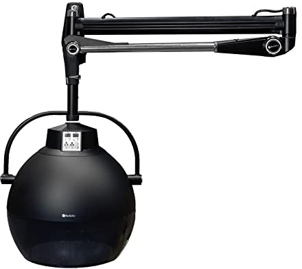 FIO Salon Hair Dryer Wall Mounted Hood Hanging Processor for Hair Salon Styling Studio, Black