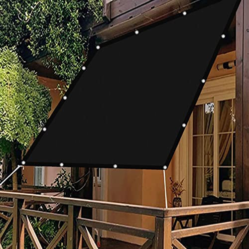 Sonnensegel Sonnenschutz 1.5 x 2 m Polyester wasserabweisend Sonnensegel Universal mit Befestigungs Kit für Seilspanntechnik, Schwarz