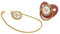 Baby Schnuller, Silikon 26 Buchstaben personalisierte Bling Schnuller mit Schnuller Clip, geschwungenes Design sicher neugeborenen Schnuller für gestillte Babys, Baby Girl
