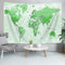 Grüner Wandteppich mit alter Weltkarte, Weltkarte, Wandbehang für Kinder, Studenten, Vintage-Stil, Asien, Europa, Amerika, Afrika, Japan, Wandposter für Schlafzimmer, Wohnzimmer, Büro, Wanddekoration,