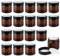 16 Stück 60ml Amber Glas Leerdose, Kosmetisches Glas Leerdose Cremedose Leer Dosen Braunen Glasbehälter Salbentiegel Nachfüllbare Kosmetikbehälter für Cremes Lotionen Ätherische Öle Pulver 60ml