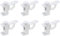 GIONAR 6 Pièces Support Tringle Rideaux sans Percage, Barre Transversale Réglableen Plastique, Support de Stockage de Serviette et Crochet pour Organisateur