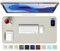 GOMIN Schreibtischunterlage 80x40cm - PU Leder Mauspad Wasserfest & Rutschfest - Laptop Tischunterlage Groß - Leicht zu reinigende Schreibunterlage - Mousepad XXL für Büro und Home-Office - Grau
