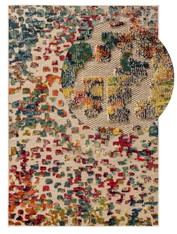 benuta Nest In- & Outdoor Teppich Noelia - Multicolor 160x230 cm - Strapazierfähig & Pflegeleicht - Rechteckig für Balkon, Terrasse, Garten - Küchenteppich & Wohnzimmerteppich - Abstrakt, Geometrisch
