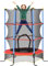 HOMCOM 6FT Kids Trampoline for Toddlers with Safety Net Enclosure Outdoor Indoor for Age 3-10 Years, Blue