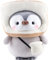 ANBOOR Pinguin-Stofftiere, 35 cm Toast-Pinguin-Stofftiere, weiches Kissen aus Plüsch mit Brot-Outfit, Tierspielzeug für Geburtstagsparty-Geschenke