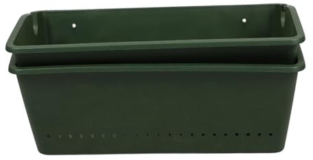 Toyvian 2pcs Wall-mounted Plant Pots Outdoor Planters Ventilated Draining for Balcony Garden