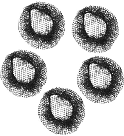 DEARMAMY Haarnetz Spitzen Design 9cm Elastischer Haarknotenhalter Schwarz Unsichtbares Tänzer Haarnetz Für Damen Sicherer Halt Bei Tanz Und Büro Mit Elastischer Kordel 20 Stück