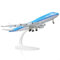 QIYUMOKE Boeing 747 1/300 Flugzeugmodell aus Druckgussmetall mit Ständer, Legierungsdisplay, Sammlermodellbausatz für Luftfahrtbegeisterte, Geschenk