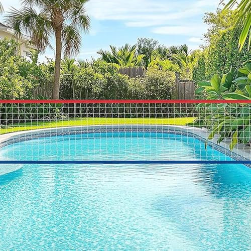 Filet De Volley-Ball De Piscine, 15 × 3 Pieds Filet De Volley Ball d'eau, Adjustable Filet Badminton, pour Piscines, Arrière-Cour Et Jeux De Plein Air Plage Jardin