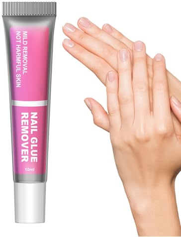 Jubilofex Artificial Fingernails Solvent, 10 ml Liquid Gel Glue Remover, Solid Glue Remover for Beginners, Salon, Travel, Home