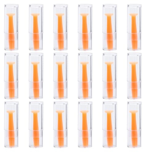 18pcs Scleral Lens Inserter, Hard Coloured Contact Lens Plunger Suction Cup Applicator Remover with Individual Storage Box RGP and Scleral Lenses Insertion & Removal Tools (Orange)