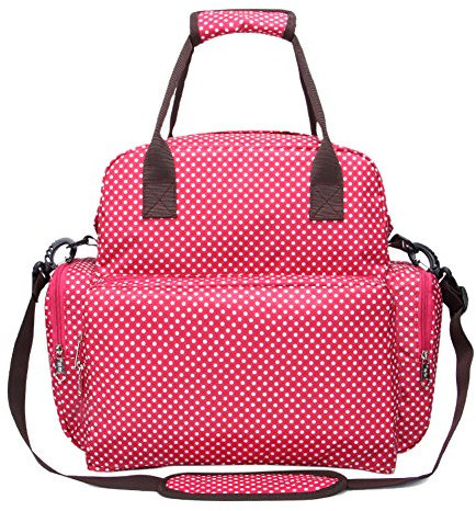 boodtag Multifunktionale Baby Wickeltasche Windel Rucksack Dot Muster mit Wickelunterlage und kinderwagenhalter großen Kapazität für Mom und Dad
