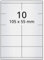 Labelident wetterfeste Folienetiketten - 105 x 55 mm - 1.000 PET Polyester Etiketten silber auf 100 DIN A4 Bogen, matt, Typenschilder Etiketten selbstklebend
