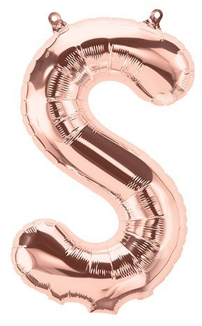 Folien-Ballon / Buchstaben-Ballon S /Hochzeits-Ballon/Luft-Ballon in Rosé-Gold - Höhe 35cm - 1 Stück - Hochzeits-Deko/Hochzeits-Zubehör/Dekoration Heirat/Luft-Ballons (S Folienballon)