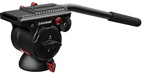 IFOOTAGE Komodo K5 Video Stativkopf Fluid Drag Pan Head für DSLR-Kameras, Camcorder, Einbeinstativ und Stative