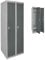 BB Sport Spind Garderobenschrank Doppelspind Metallschrank Umkleideschrank 180 x 60 x 50 cm ; Grau-Dunkelgrau