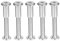 sourcing map 5Sätze Schraubsäule 5/16(8mm) Außen M6x45mm Innen M6x20mm Festigung Edelstahl