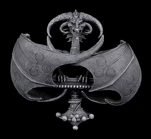 Stanley Morrison Fantasy Wandrelief - Kreuz Drache | Wand-Skulptur, Deko-Artikel, Motiv, H 24,5 cm