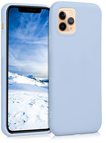 kwmobile Case Compatible with Apple iPhone 11 Pro Case - Soft Slim Protective TPU Silicone Cover - Light Blue Matte