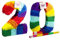Trendario Pinata Zahl 20 Set - Mehrfarbig - ungefüllt - Ideal zum Befüllen mit Süßigkeiten und Geschenken - Piñata für Geburtstag Spiel, Geschenkidee, Party, Feier, Überraschung Stab Maske