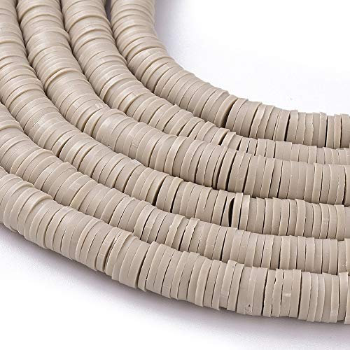 Beadthoven 10 Stränge, 6 mm, flache, runde Modelliermassen-Abstandshalter, Heishi-Perlen, Scheibe, lose Perlen für Sommer, Boho, Surfer, Armband, Perlen, DIY, Schmuckherstellung