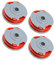 CDIYTOOL Flymo FLY021 Lot de 6 bobines Fil Double 0,2 cm 4,9 m F016800385 Compatible avec Contour 500 XT, Power Trim Mini Auto St/XT/Plus (4 bobines)