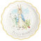 Smiffys Peter Rabbit Classic Tableware Party Plates x8, 23 cm Diameter with Scalloped Edge & WaterColour Design, Official License Partyware for Birthday Events & Celebrations, Ideal for Serving Food