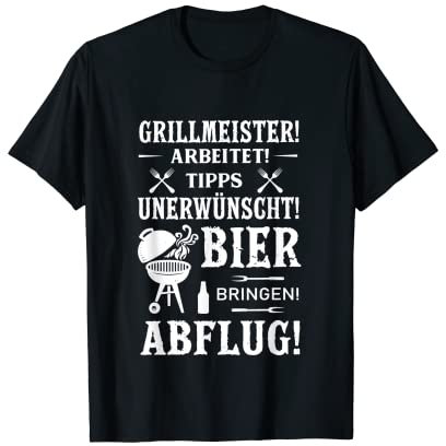 Mens Bin am Grillen Abflug Grill & Barbecue Saying T-Shirt