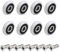 YUANQIAN Rotelle per Box Doccia 8pezzi Cuscinetti Box Doccia 25 mm Rotelline Box Doccia Ruote Doccia Porta Scorrevole Guide di Scorrimento per Porte con Viti per Porta Della Doccia (25mmM5screw)