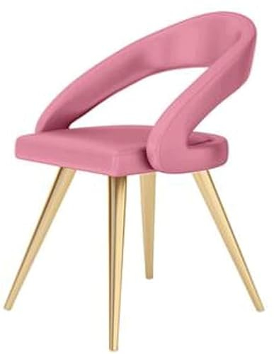 TIANYIA Bürostuhl Esszimmerstuhl mit hohler Rückenlehne und goldenen Beinen, atmungsaktiver Freizeit-Kleinbürostuhl, Esszimmer-Seiten-Schreibtischstuhl zu Hause Prämie