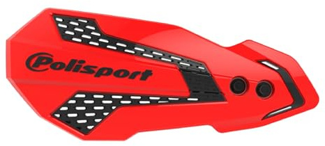POLISPORT 8308200023 - Handprotektoren MX FLOW 1 MX-Style Befestigungspunkt aus Kunststoff inklusive Montagesatz kompatibel mit Motorrädern Honda in Farbe rot/schwarz