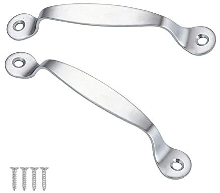 WANLIAN Poignée à tête ronde en acier inoxydable de 5 pouces, petite poignée de boîtier industriel de porte de tiroir, poignée de porte d'armoire et de garde-robe (paquet de 2)